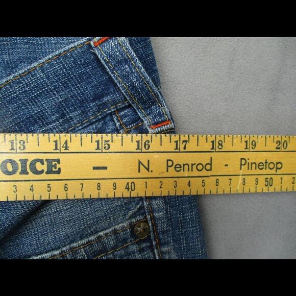 VTG TRUE RELIGION Bobby Blue Denim Jean Shorts Cut Offs Tag 31 Casual USA - Picture 6 of 9